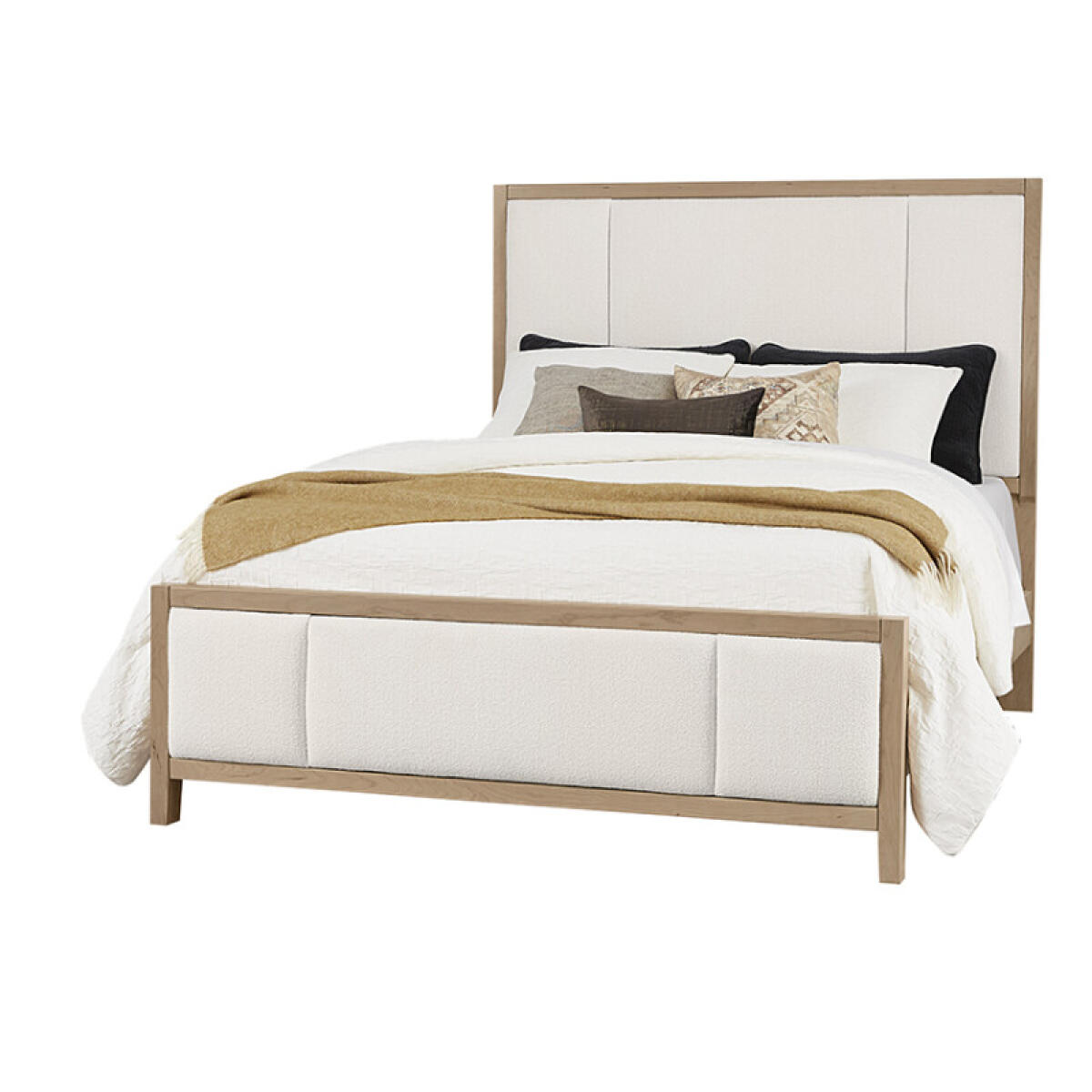 bd0bc262abd2fd41407a009fb8e19d9f Crafted Cherry Bedroom By Ben & Erin Napier Queen Erin's Upholstered Bed - 154-551-155-922 - Image 1