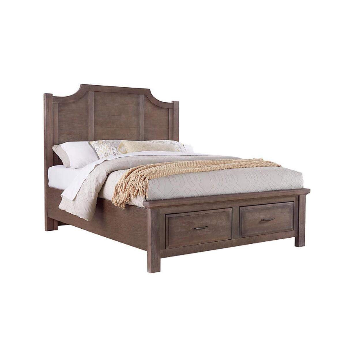 cbefb6daf2bd99c27d193f2136fc3e13 Maple Road King Scalloped Storage Bed - 117-667-066B-502-666 - Image 1