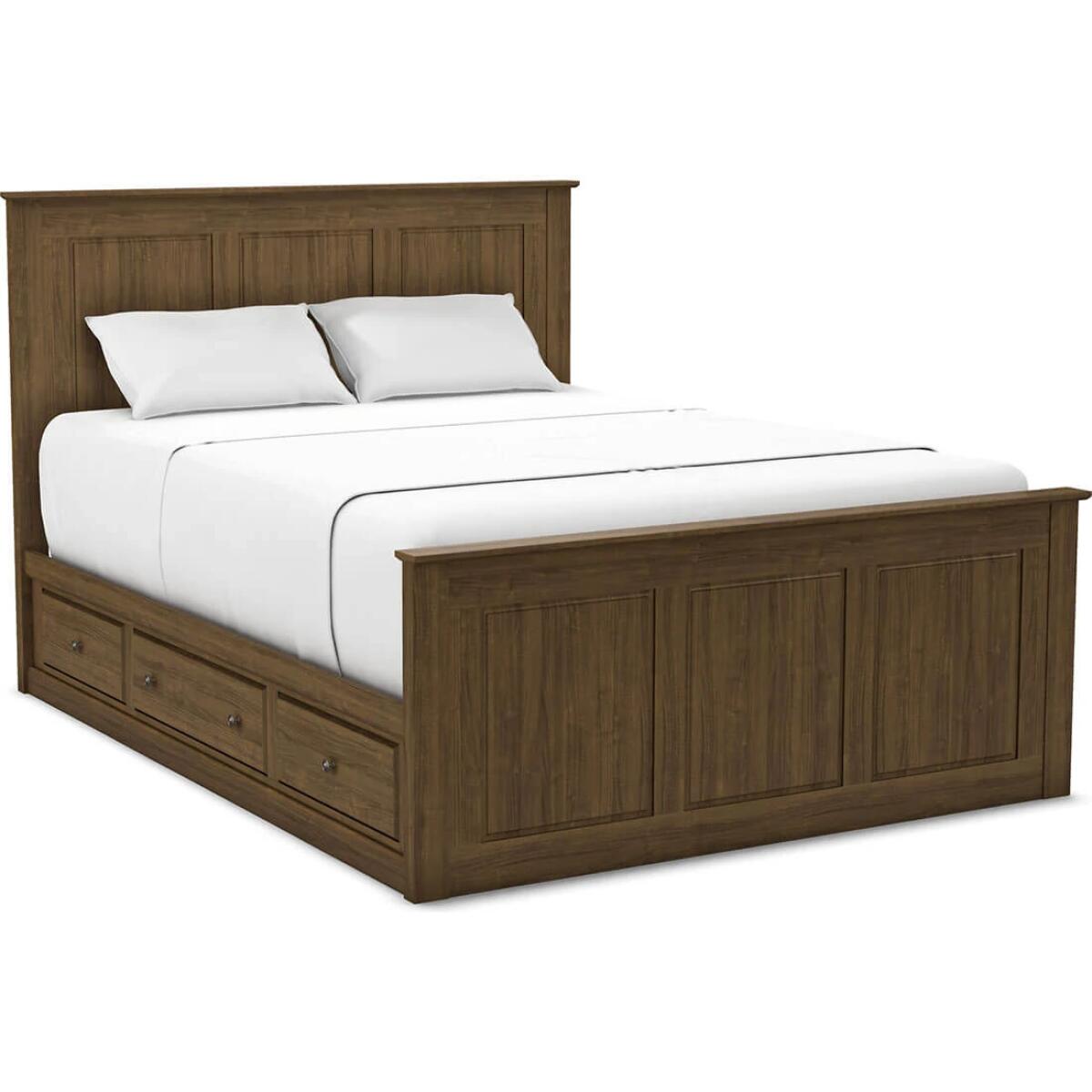 70d3dfd1fd6d234243978b581450b499 Shaker Chest Bed - Low 3 Drawer Pedestal & Raised Panel HB / FB - Image 1