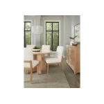 Upholstered Side Chair White Fabric - Image 6
