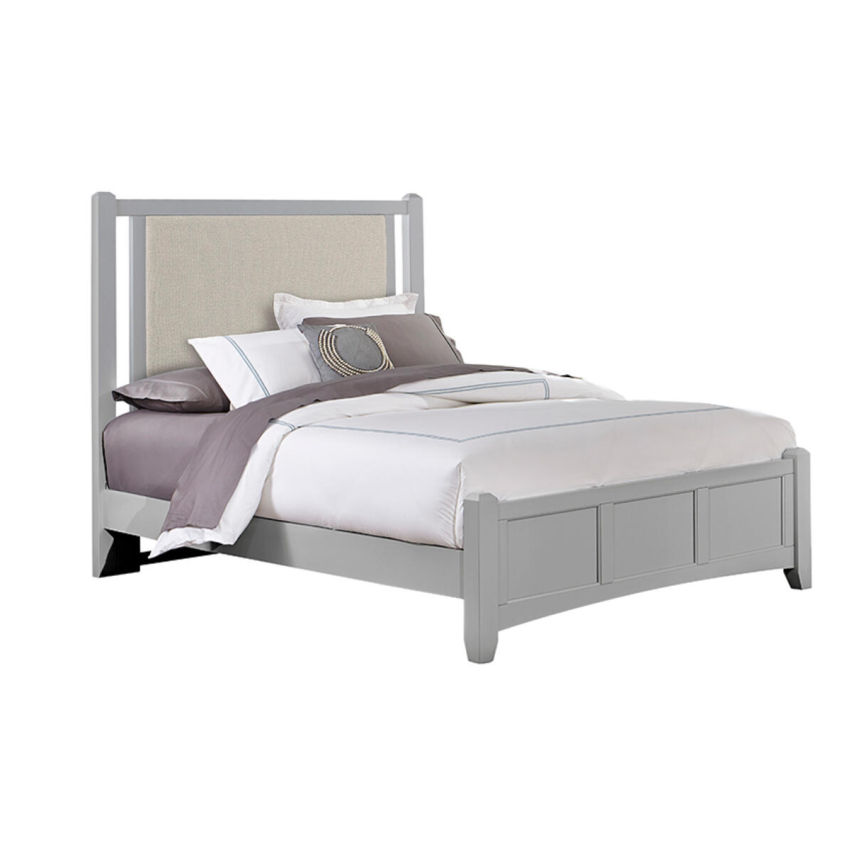 15492361c4600dc5e2132ce83653477c Grey Upholstered Bed - Image 1