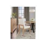 Upholstered Side Chair White Fabric - Image 9