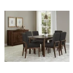 Upholstered Side Chair Black Fabric - Image 3