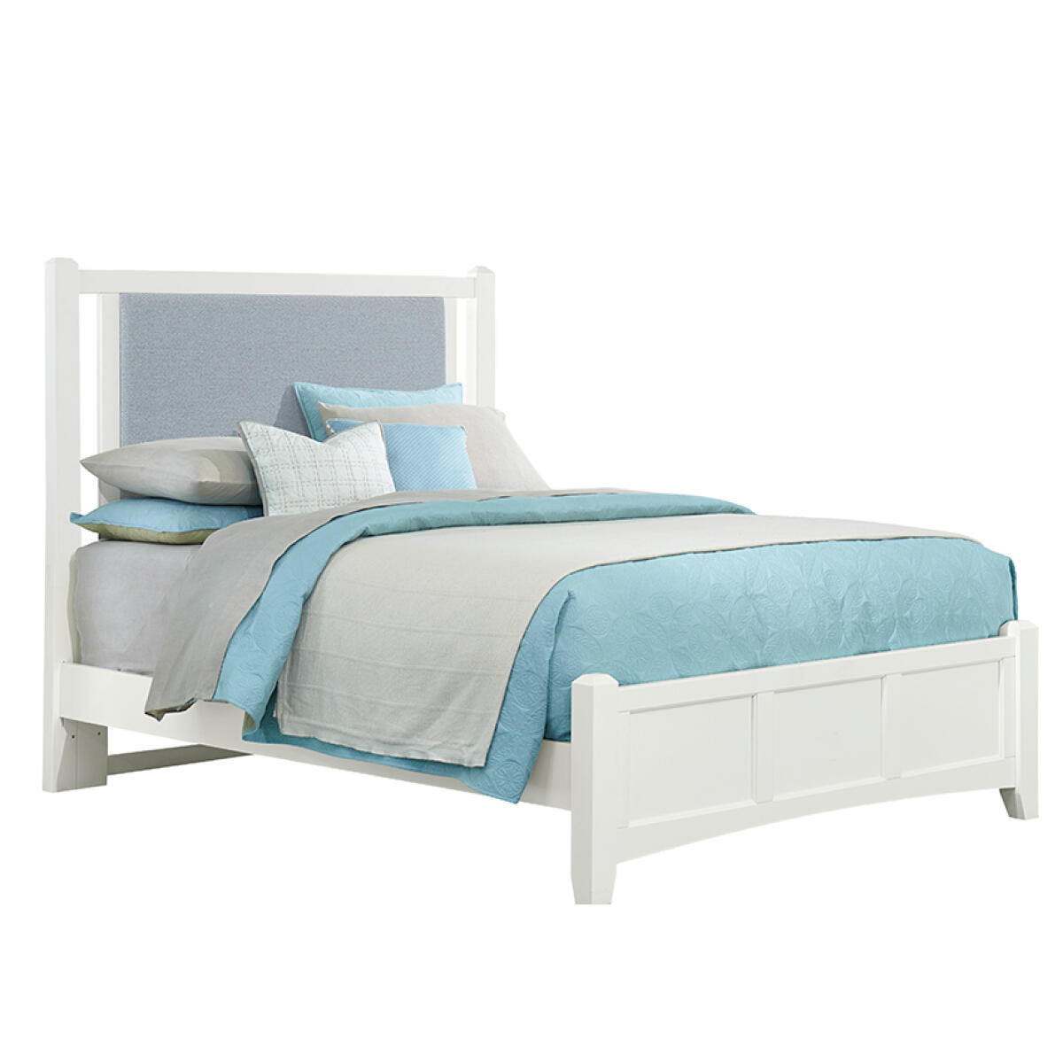 33e4276d28527d8e03cdb30ed57b9e37 Blue Upholstered Bed - Image 1