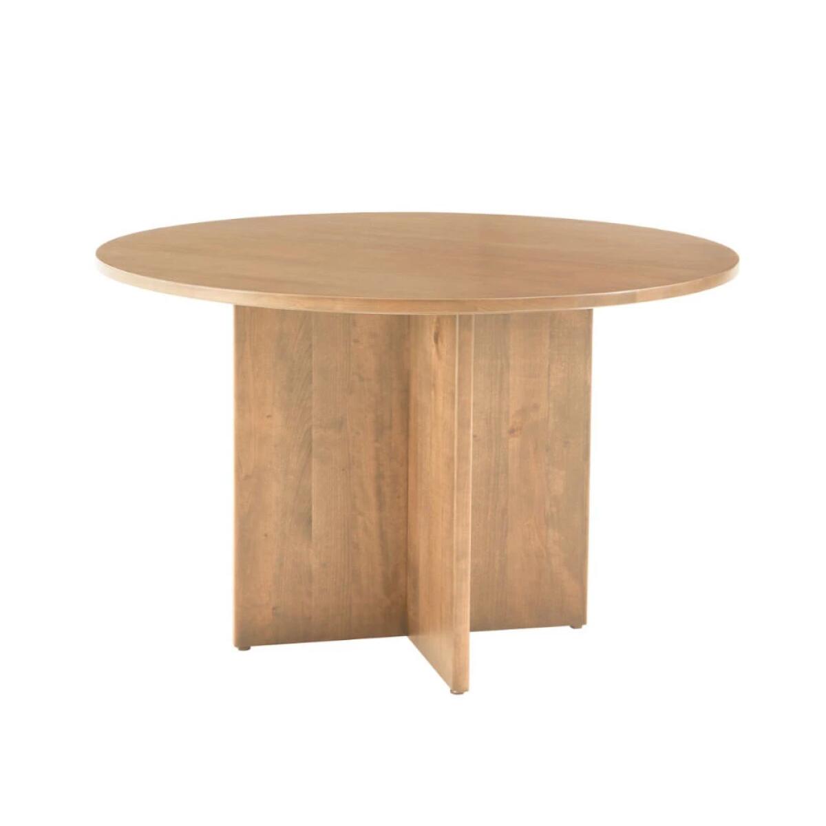 426fa8b8c814ceec4b33a53d856419fc 48 Inch Round Table W/ Wood Base - Image 1