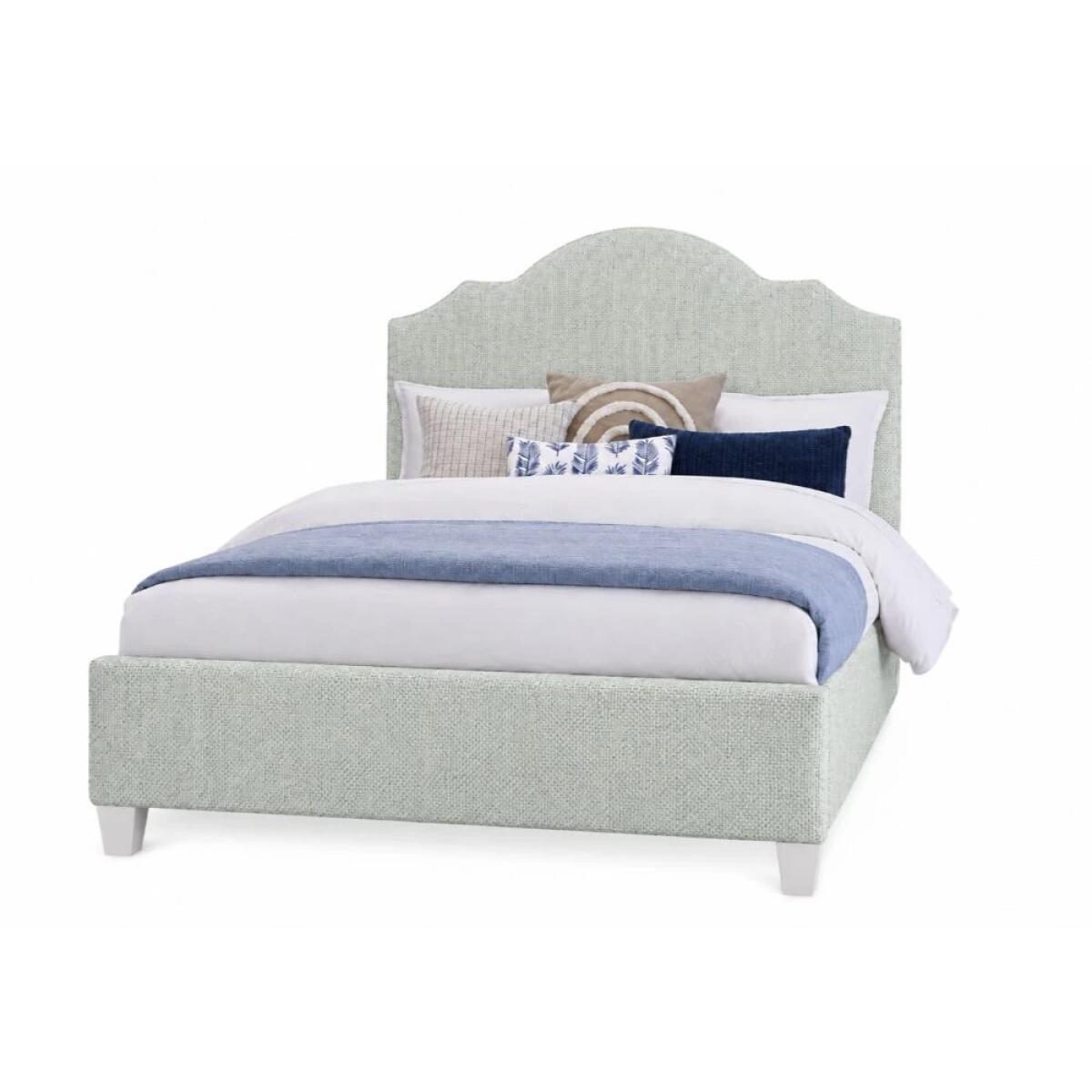 50d6f1916237f3568340192c139adc1c Tide & Timber Full Forest Green Upholstered Bed - 830/831/834/835-441F - Image 1