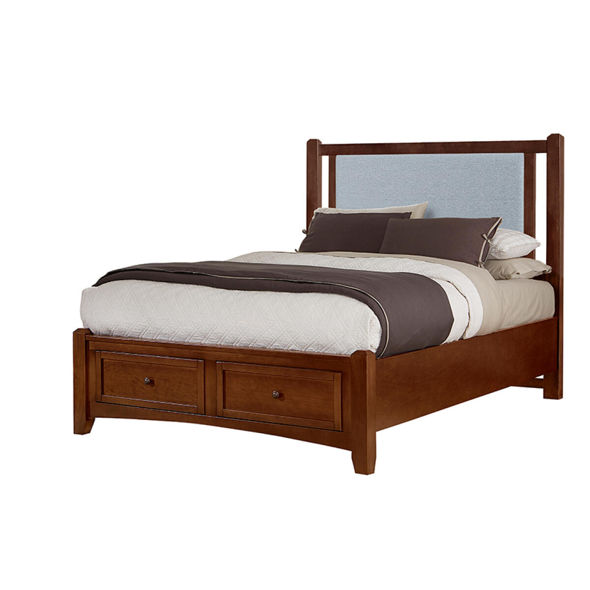8c91c25dee5d80d7978e6e40733def55 Blue Upholstered Storage Bed - Image 1