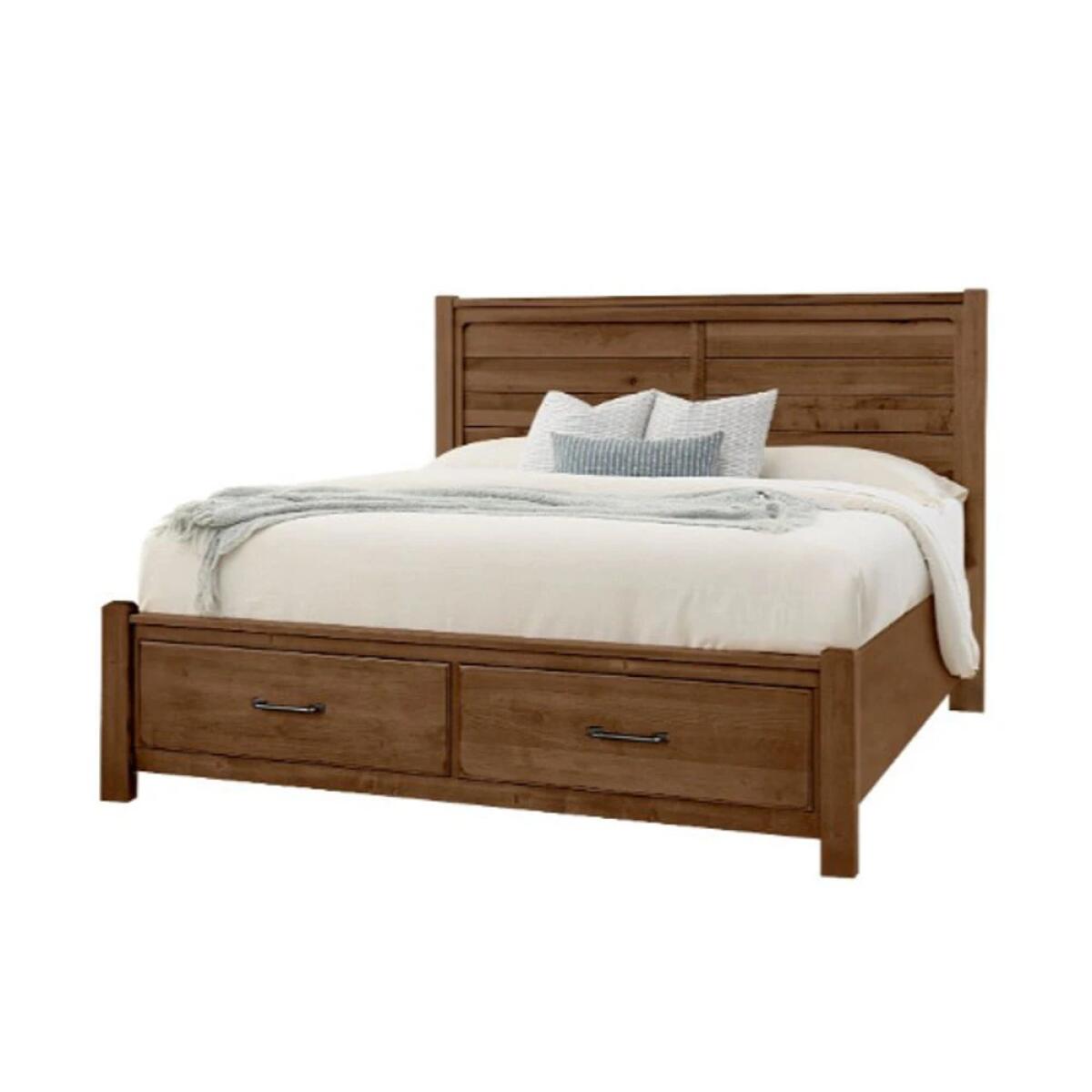a709bffd9d3ccc812da264109cd074b8 Plank Bed With Footboard Storage - Image 1