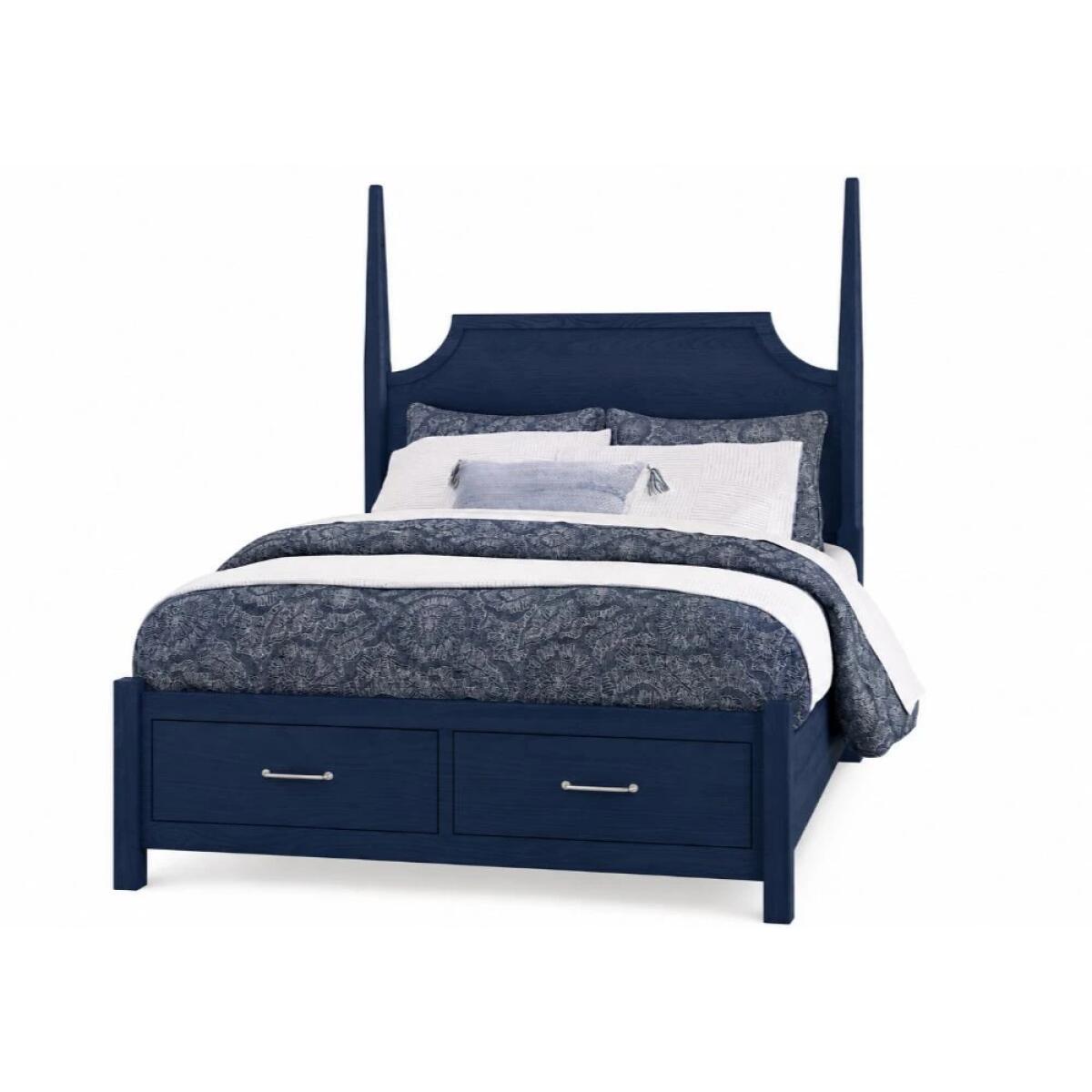 a985e492e8a1ca4ec94301e20d2b0ecb Pencil Poster Bed With Footboard Storage - Image 1