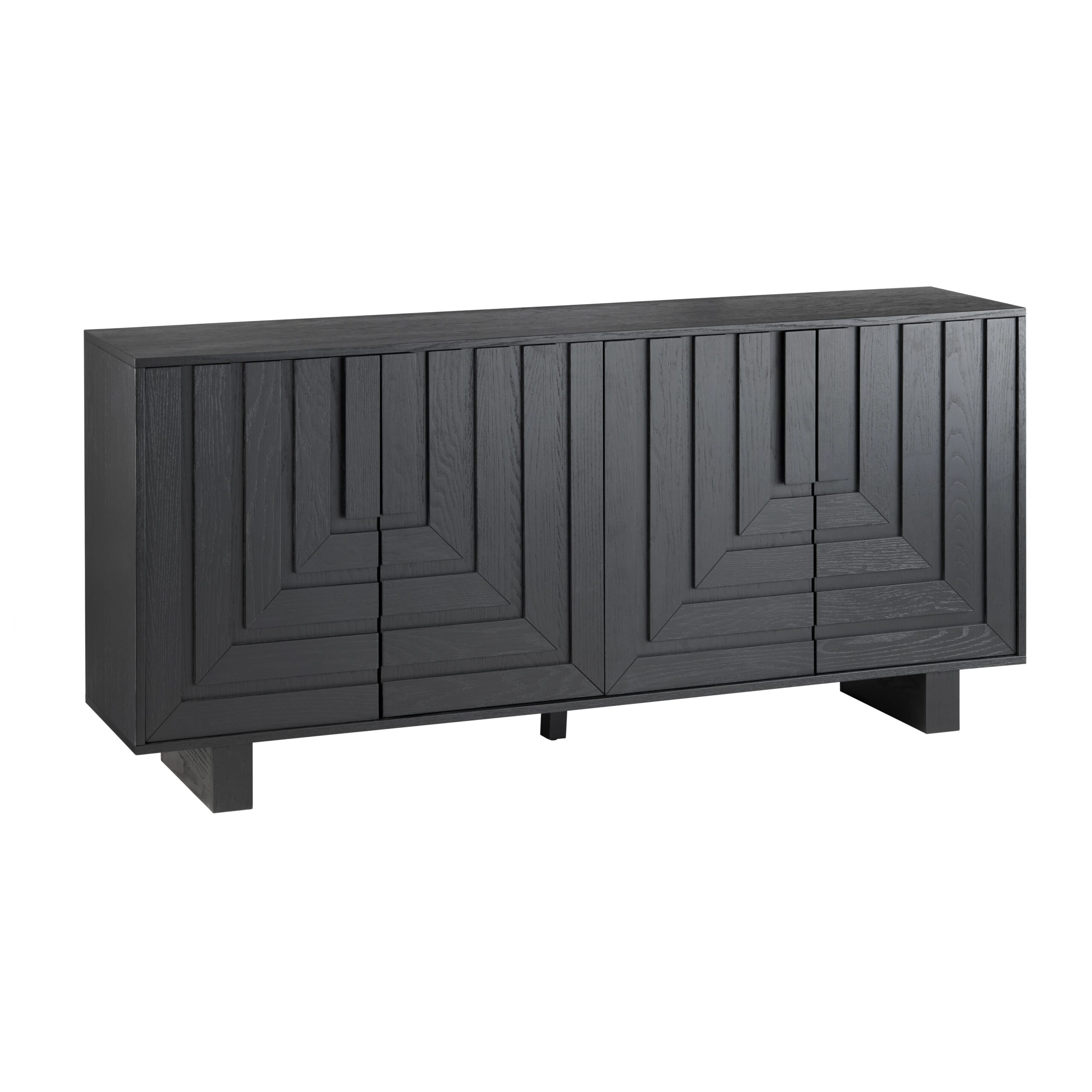 ad837af9464ecb0fc558b00716048431 Dylan Black 4 Door Sideboard - Image 1