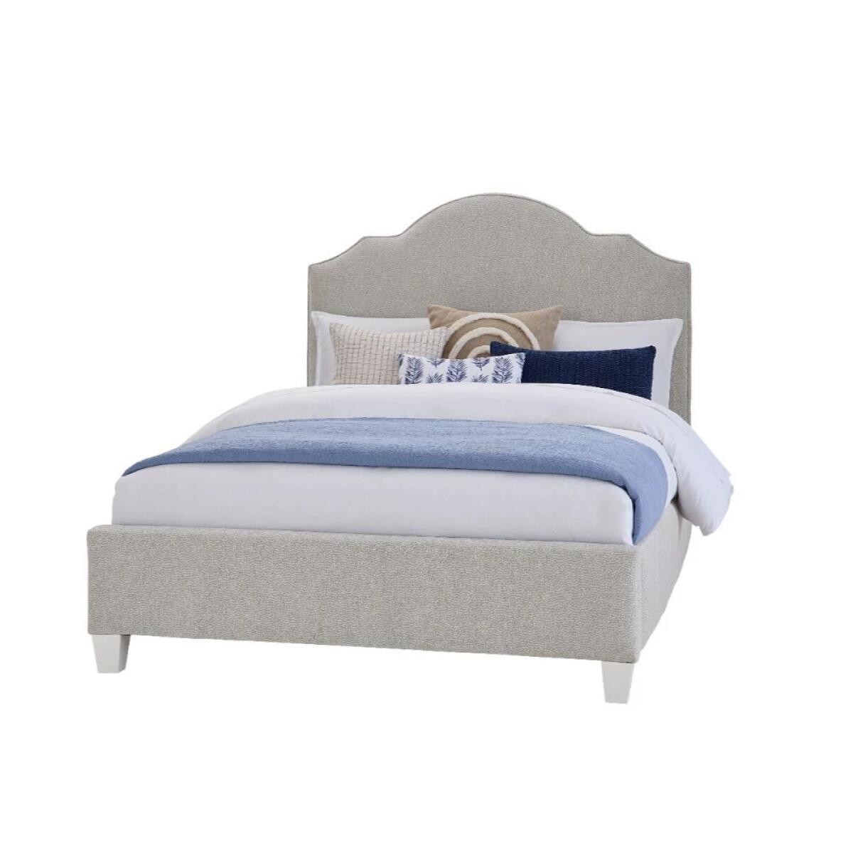 be314bf14b868bbc8152c2ecadcf5c4d Tide & Timber King Grey Antelope Upholstered Bed - 830/831/834/835-661G - Image 1