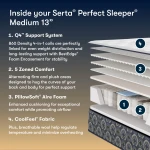 Perfect Sleeper Innerspring Mattress Cascade Canyon Medium 13” - Medium 13" / Queen - Image 3