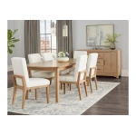 Upholstered Side Chair White Fabric - Image 2