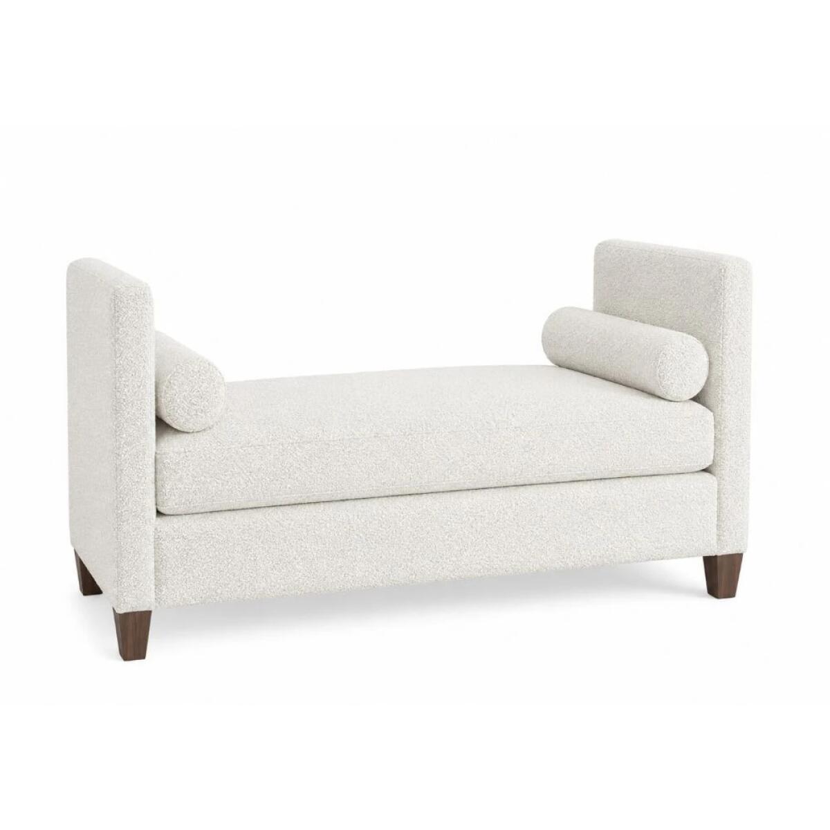 d0aad8ace8ae605ab44a6fe3edd04131 Tide & Timber White Boucle' Uph Daybed - 830/831/833/834/835-303W - Image 1