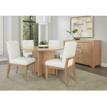 Upholstered Side Chair White Fabric - Image 7