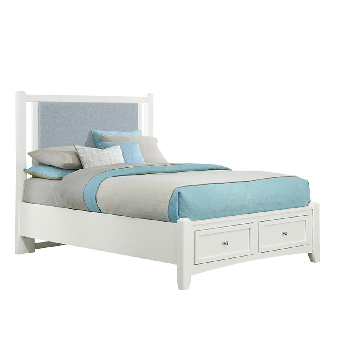 df2ae5791b13c9d805d5bc02863c3161 Blue Upholstered Storage Bed - Image 1