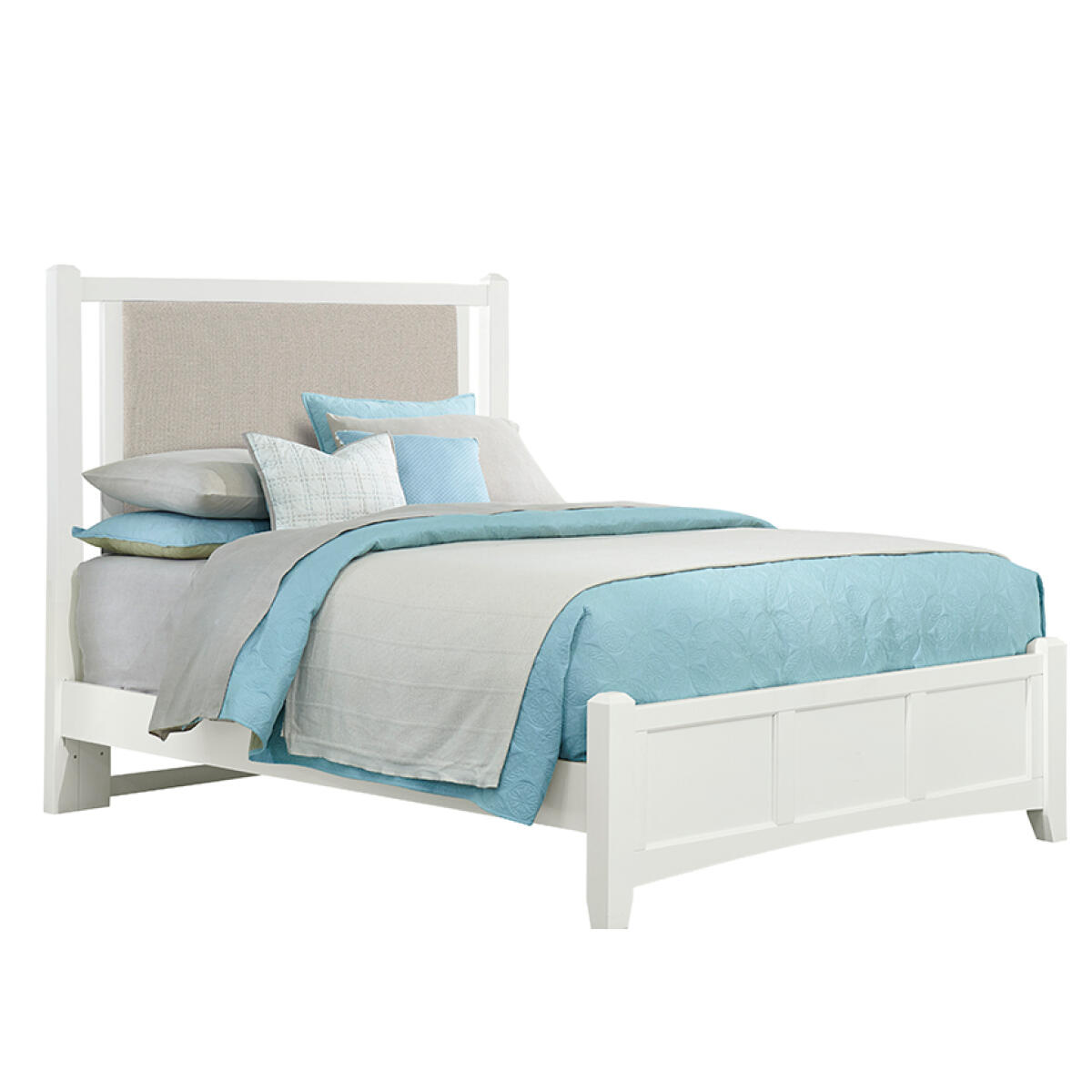 fe9756a2ff0f2f5f7ccddc239aa6bfbd Grey Upholstered Bed - Image 1
